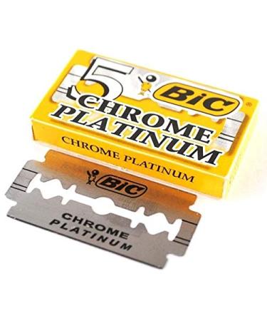 Bic Chrome Platinum Double Edge Razor Blades - 30 Ct | Premium Quality Shaving Blades for a Smooth Shave | Buy Internationally - Buy Online on GoSupps.com