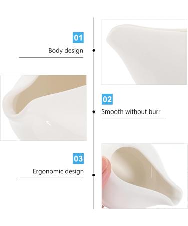 Zerodeko 1pc Ceramic Sauce Pot Small Coffee Milk Creamer Porcelain Seasoning Boat Ceramic Sauce Jug Glass Containers Sauce Dish Gravy Seasoning Dishes Broth Soy White Appliance Ceramics White 8.5x6x4.5cm - Buy Online on GoSupps.com
