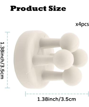 JCTR RJ 4-Piece Razor Holder & Toothbrush Bracket - Adhesive Shower Hooks for Easy Organization - Buy Online on GoSupps.com