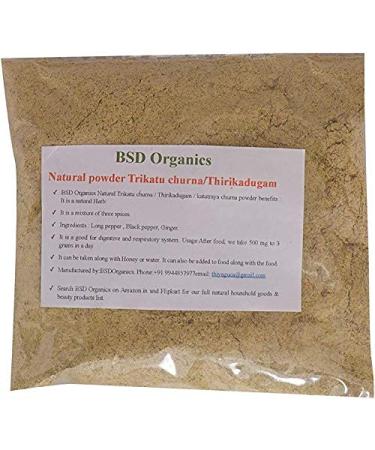 BSD Organics Natural powder Trikatu churna/Thirikadugam/katutraya churna - 200 Gram / 7 Ounce