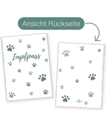 Personalized Wilhelm Fell Vaccination Passport Cover for Pets - Unique Gift Idea for Pet Owners - Paw Blue - Buy Online on GoSupps.com