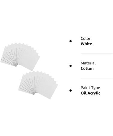 Dele 24 Pack Mini 4x4 Canvas Panels - Acid Free Artist Boards for Oil & Acrylic Painting - White - Buy Online on GoSupps.com