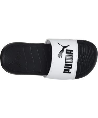PUMA Unisex Baby Popcat 20 Jr Shower & Bath Shoes - 37 EU White/Black | International Shipping Available - Buy Online on GoSupps.com