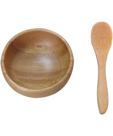 Cute Small Facial Skin Care Mask Bowl Set | Eco-Friendly DIY Makeup Mixing Tool for Women - Natural Color - Buy Online on GoSupps.com