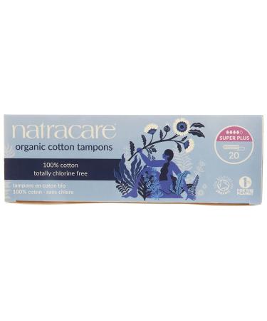 Natracare Organic Non Applicator Tampons Super Plus 20 PPack