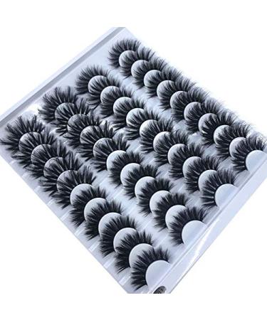 HBZGTLAD 20 Pairs 3D Mink Lashes - Dramatic Volume False Eyelashes (F082) - Buy Online on GoSupps.com