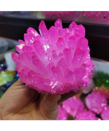 Home Decor 300-400g Electroplated Natural Crystal Cluster Specimen Raw Rock Quartz Flowers Aura Stones Gift Modern House Decor Gifts Natural Crystal Draw yuebang Natural Luster - Buy Online on GoSupps.com