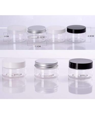 120 ml Plastic Cosmetic Containers with Silver Aluminum Caps - Pack of 6 | Perfect for Creams Lotions Ointments & Makeup - Buy Online on GoSupps.com