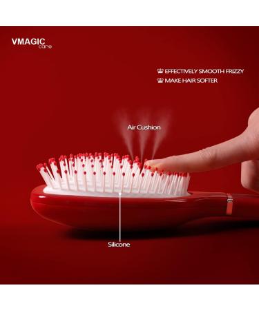 Paddle Hair Brush Detangler for Natural Curly Straight Wet/Dry Hair - Rose Red - Buy Online on GoSupps.com