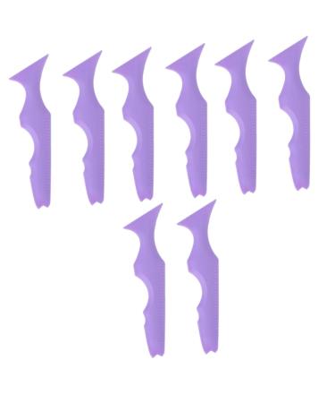 Healifty 8 Pcs Silicone Beauty Ruler Lash Applicator Eyeshadow Applicator Guide Makeup Guide Template Sticker 15X4.15CMx4pcs Violetx4pcs