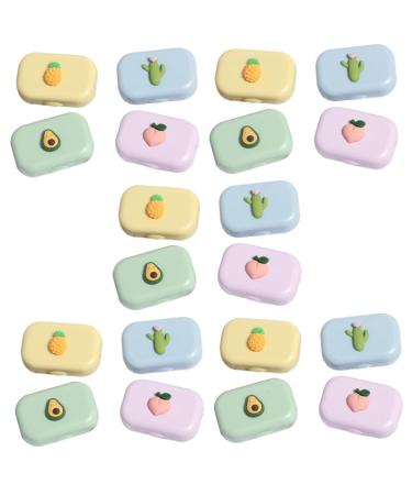 GATUIDA 20 STK Colored contact lenses Case holder Mini case Correspondingly eye care holder holder for eye care set container for contact lenses container cleaning case duplex box invisible