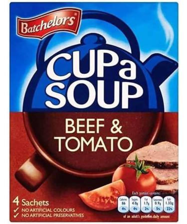 Value Bundle: BATCHELORS CUP A SOUP - Beef & Tomato - Healthy Snacks for Adults & Kids - British Snacks - 4 Per Box 3 Boxes Total - Custom Value Bundle Branded Package of 12 (12 Pack Beef & Tomato) Beef & Tomato 22 g (Pack of 12) - Buy Online on GoSupps.com