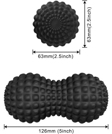 SELEWARE Peanut Massage Ball - Deep Tissue Double Lacrosse Roller for Muscle Relief - Buy Online on GoSupps.com