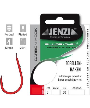 Buy Jenzi Bound Trout Hooks Set - 2 Packs (12 Pieces) on Fluoro Carbon Cord | Free Petri Heill Sticker | International Shipping Available - Buy Online on GoSupps.com