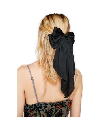 Satin Hair Bow Clips Set - 6pcs Silky Barrettes for Women and Girls - Buy Online on GoSupps.com