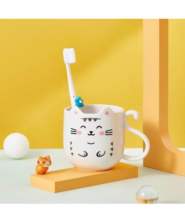 Digjobk Electric Toothbrush Mug & Organizer - Yellow Bathroom Cup Holder for Toothbrushes Toothpaste & Razors - 8.6x8.5 - Buy Online on GoSupps.com