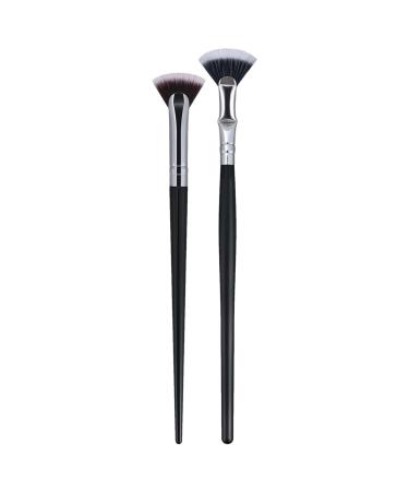 Mascara Fan Brush for Lashes - Eyebrow Brush and Mascara Fan Brush Set Eye Lashes Makeup Tools with Double Layer Bristles for Christmas Valentine's Day