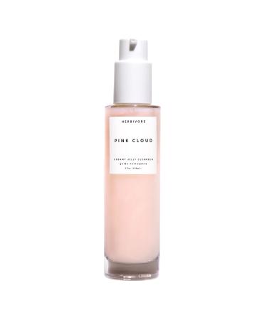 Herbivore Botanicals Pink Cloud Creamy Jelly Cleanser – Rosewater and Tremella Mushroom Face Wash Gently Hydrates and Removes Makeup (3.3 oz)