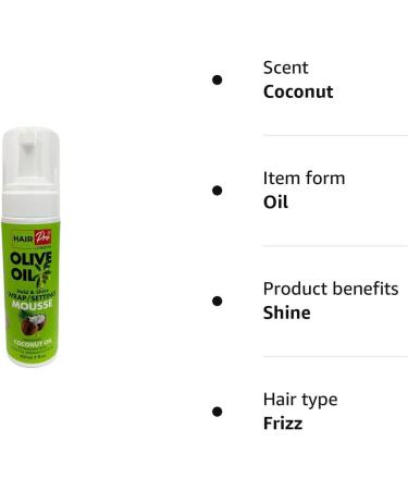 HAIRPRO OLIVE OIL HOLD & SHINE WRAP SET MOUSSE INFUSED WITH COCONUT OIL 207ml - Buy Online on GoSupps.com
