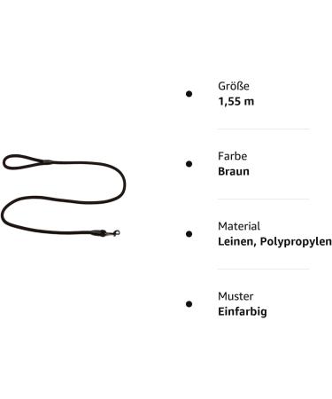 Basic Rope Leash 10mm - 1.55m Brown - 27 Colours & 7 Lengths Available | International Shipping - Buy Online on GoSupps.com