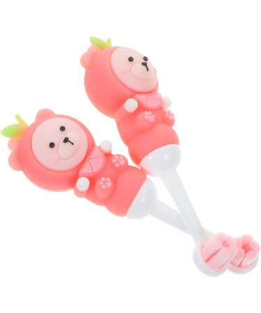 Healvian Children's Toothbrush Set - 6 Soft Bristle Cartoon Baby Brushes for Toddler Teeth Care - Pink Bear Design - Buy Online on GoSupps.com