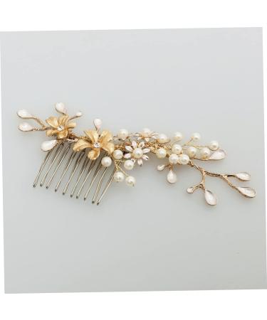 DOITOOL Flower Hairpin Comb Hair Clip Hair Pin Hair Barrettes Hairpin Comb Pearl Bride Hair Comb Flower Hair Clip Comb - Buy Online on GoSupps.com