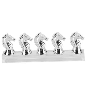 Premium Horse Head Nail Tip Exercise Stand with Magnet | Acrylic DIY Nail Art Display & Wrong Nail Support Holder (Silver) - Buy Online on GoSupps.com