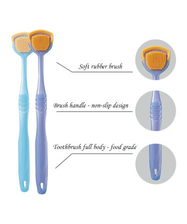 HUADU Tongue Brush: Stainless Steel Cleaner for Adults & Kids - Fight Bad Breath with Metal & Plastic Scraper (4+4 Pack) - Buy Online on GoSupps.com