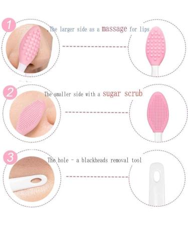 Durable and Practical 5 Pcs Lip Scrub Brush Exfoliator Silicone Exfoliating Scrubber Tool Mini Set For Women (5 colors) as shown - Buy Online on GoSupps.com