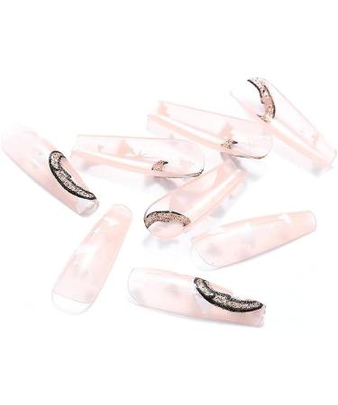 OnSaya Coffin False Nails Long Fake Nails Sun&Moon Ballerina Acrylic Press on Nails Clouds Stick on Nails 24pcs for Women and Girls Pink 1 count (Pack of 1) Pink - Buy Online on GoSupps.com