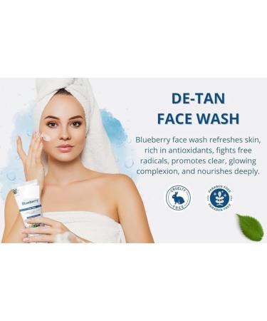 Blueberry Face Wash For Glowing Skin | Hydrating Face Wash For Men & Women | Deep Cleansing Anti Pollution For Women & Men 100ml - Buy Online on GoSupps.com