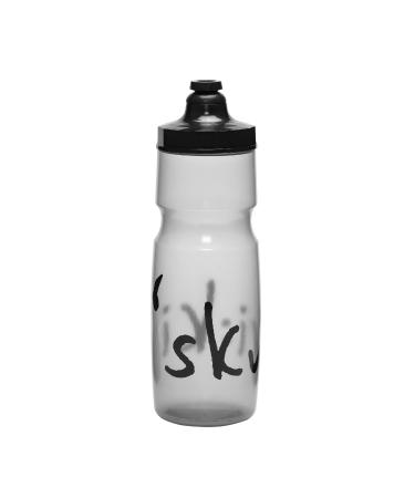 Skwiki Bicycle Water Bottle, Squeeze Bottle, Big Flow, Self-Sealing, No Leaking, Semi Transparent, 740ml / 25oz. Designed to fit on Bike Bottle Cages, Suitable for Outdoor Sports Black-Balck