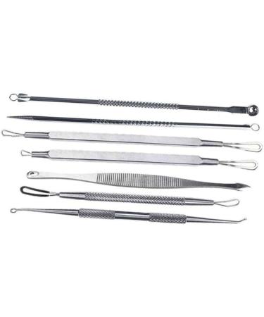 SOESFOUFU 7pcs Comedone Extractor Blackhead Removal Tool Extractor Tools Blackhead Extractor Silver - Buy Online on GoSupps.com