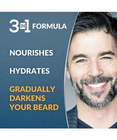MENFIRST Darkening Beard Balm 1.1oz - Gradually Darkens White and Grey Hair, Nourishing Leave-In Conditioner for Men - Dark Shades - Buy Online on GoSupps.com