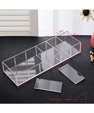 Anncus 6 Grids Exquisite Design Beauty Acrylic Eye Shadow Organizer Clear Plastic Blush Makeup Organizer Cute Palette Adjust Organizer - (Color: Clear)