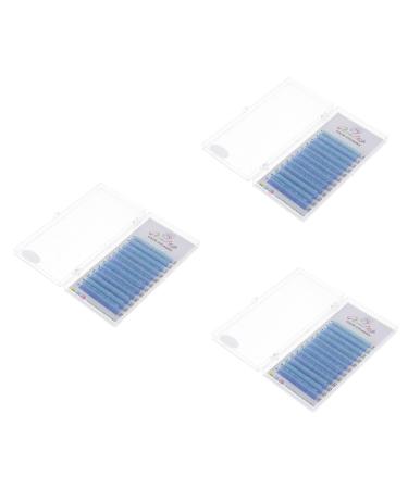 Angoily 3 Boxes Color Grafting Eyelashes Blue Lashes False Eyelashes Extensions Fake Eyelash Dense Eyelashes False Lashes False Eyelashes Natural 3d Miss Extend Fluorescence Imitation