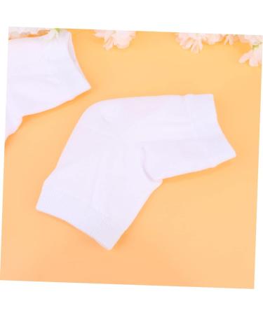 Housoutil 2 Pairs Cracked Heel Socks Rough Calluses Socks Breathable Socks Heel Sleeves Protectors Heel Moisturizing Socks Crack Heel Socks Dry Feet Women's Anti Cracked Feet Gel White - Buy Online on GoSupps.com