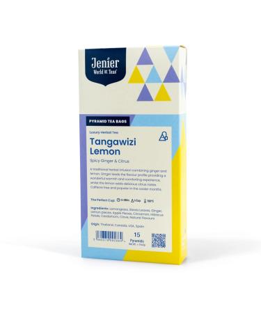 Tangawizi Lemon Herbal Tea - 15 Biodegradable Pyramid Tea Bags