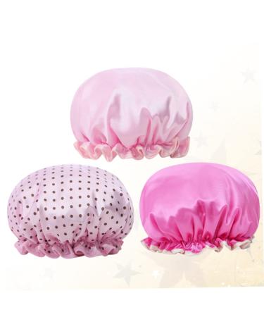 FOMIYES 3pcs Double Layer Bath Visor Hair Bonnets Set - Shower Cap, Night Sleep Cap, Elastic Bathing Cape - Buy Online on GoSupps.com