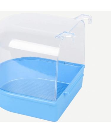 Small Blue Bird Bath Cage for Cockatiel, Budgerigar, Macaw, Finch, Parakeet, Conure, Canary - Shower Supplies for Pet Parrots - Buy Online on GoSupps.com