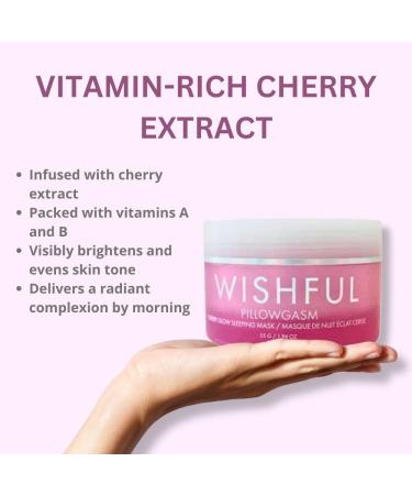 Wishful Pillowgasm Vitamin-Rich Cherry Glow Sleep Mask | 1.94 oz | Revitalize Skin Overnight - International Shipping Available - Buy Online on GoSupps.com