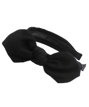 Qiabao Womens Black Bow Tie Hair Band Headbands with Teeth - Stylish Hair Accessories - Buy Online on GoSupps.com