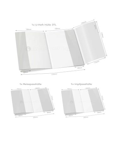 OLG's U-lout 3-Part Passpass Cover & Envelope Set | Personalized Organizer for Baby & Child Documents | Ideal for Exam Books & Vaccination Pass - Buy Online on GoSupps.com