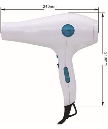 ADITAM Professional Hair Dryer Negative Ion Blow Dryer 1600W Salon Powerful Dryer Far Infrared with 3 Heat 2 Speed Settings Double The Comfort - Buy Online on GoSupps.com