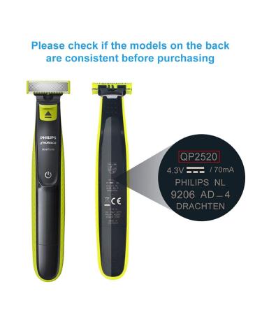 Philips One Blade Charger Replacement Power Cord - Compatible with Norelco Oneblade QP2520, 5FT Cable - Buy Online on GoSupps.com