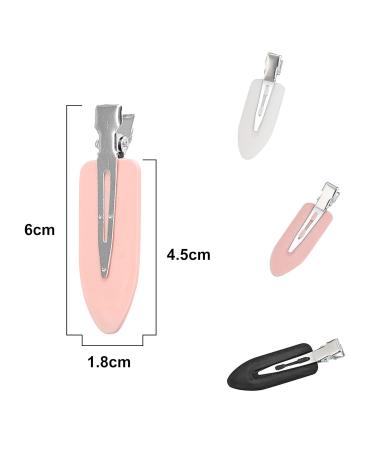 Jeopoom Hair Clip Set - 9 Seamless Curl Clips No Bend Hair Pins for Effortless Hair Styling & Makeup - Available in Pink White Black - Buy Online on GoSupps.com