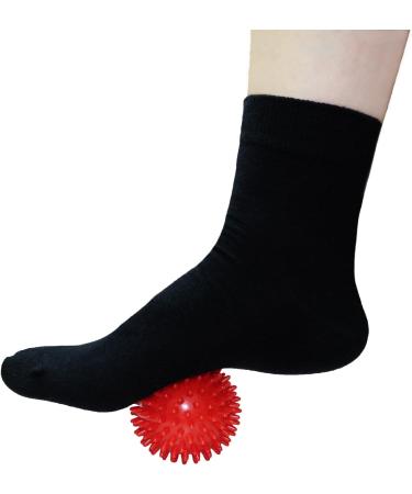 Igelball Hard Massage Ball - Nubby Massage Ball for Foot Hand & Back Pain Relief | Ideal for Plantar Fasciitis & Muscle Recovery (Red) - Buy Online on GoSupps.com
