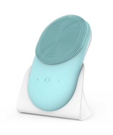 Electric Silicone Facial Brush Scrubber Rechargeable Face Cleansing Device