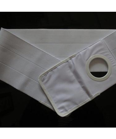 XJz Slope Cotton Soft Stoma Hernia Belt | Breathable Waist Support Girdle & Binder for Hernia Relief - White - Buy Online on GoSupps.com
