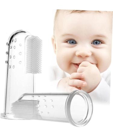 GOOHOCHY 2pcs Finger Toothbrush for Toddlers - Gentle Oral Massager & Cleaning Brush for Kids - Buy Online on GoSupps.com